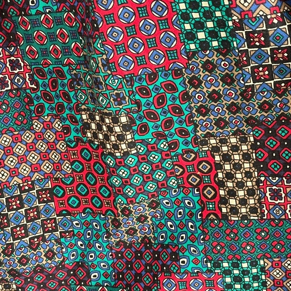 Vintage David Brooks Women’s Cotton Patchwork Maxi Skirt Size 14 Academia Preppy